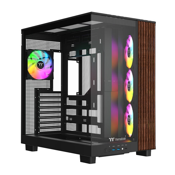 テンシ View 380 XL WS ARGB Mid Tower Chassis Wood Edition – Thermaltake