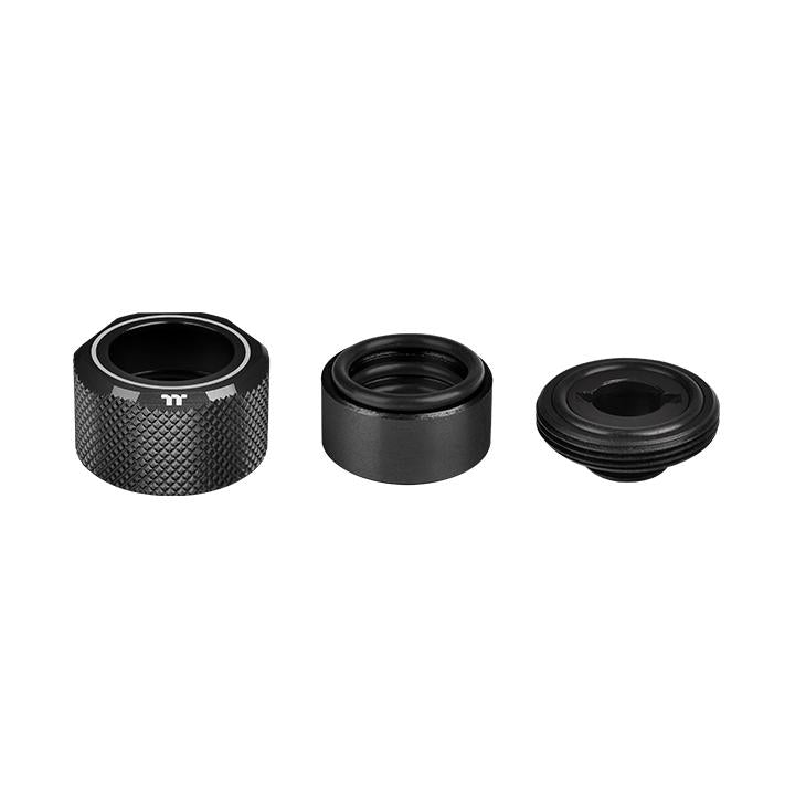 Pacific C-PRO G1/4 PETG Tube 16mm OD Compression – Black (6-Pack Fittings)