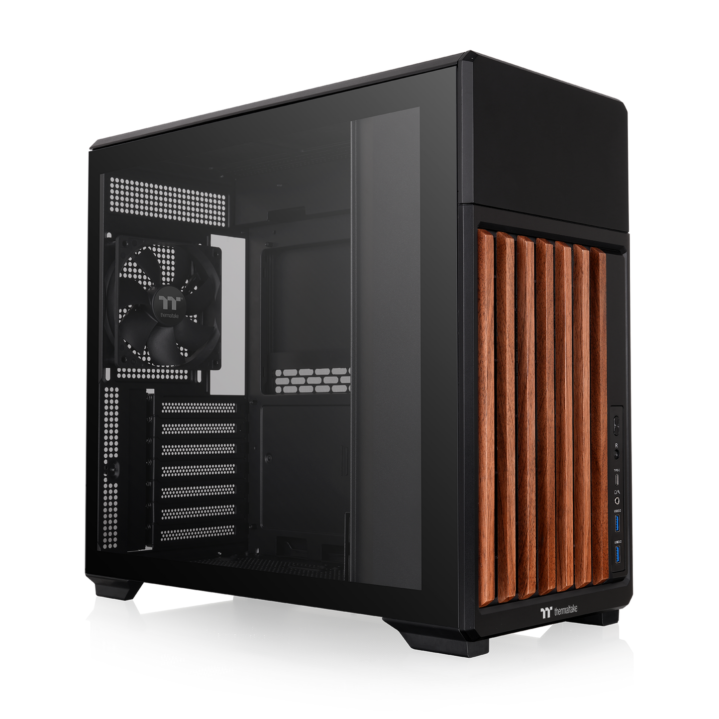 TR300 WS Tempered Glass Mid Tower Case Black Wood Edition