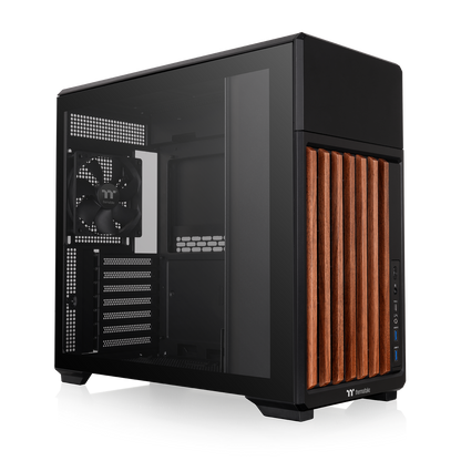TR300 WS Tempered Glass Mid Tower Case Black Wood Edition