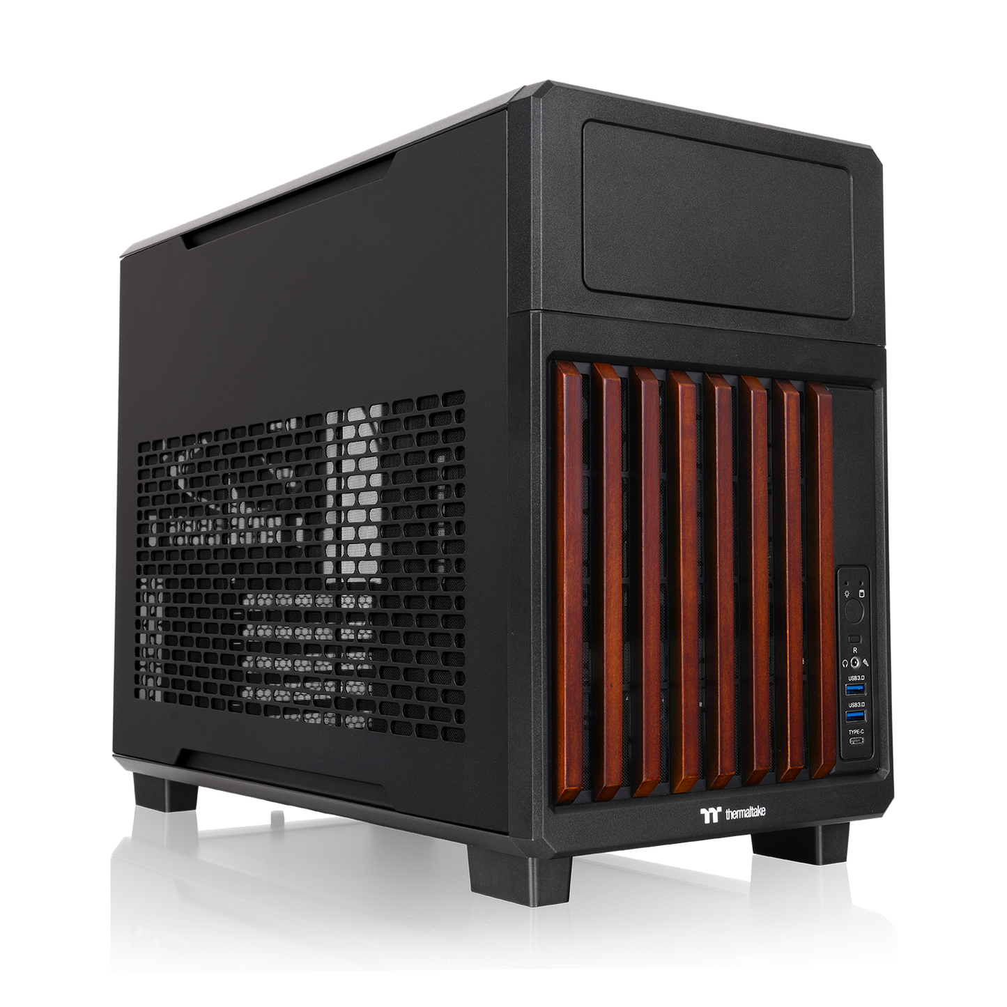 TR200 WS Micro ATX Case Black Wood Edition