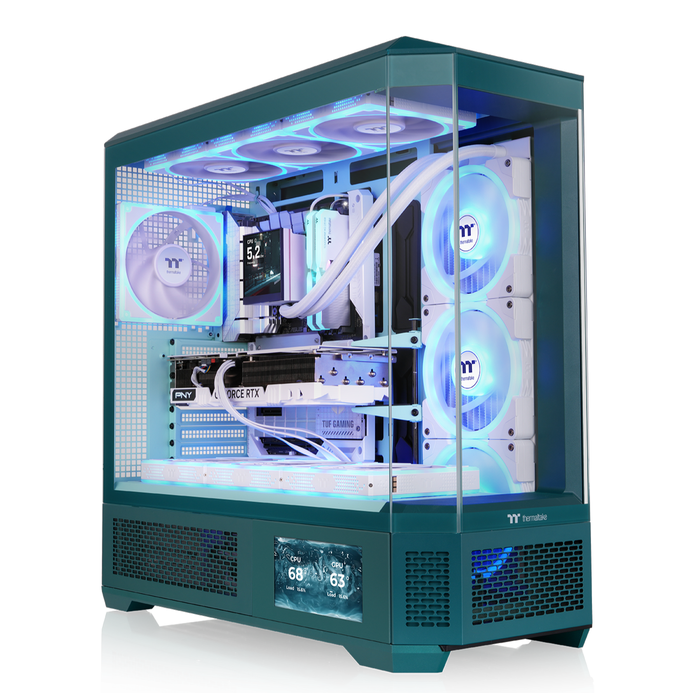 View 600 TG Transformative Teal Full Tower Chassis