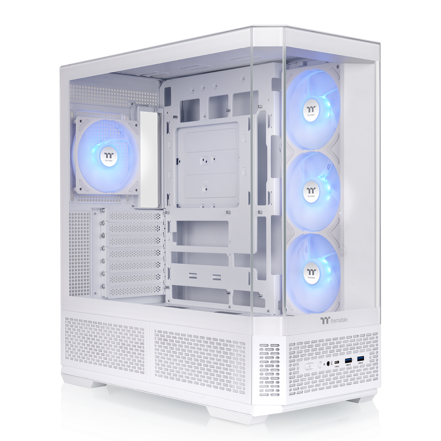 View 370 TG ARGB Mid Tower Chassis - Snow Edition