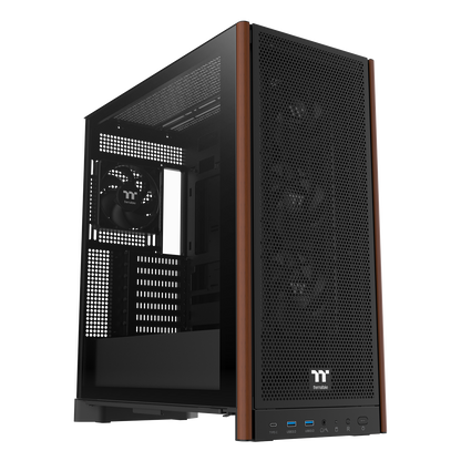 Thermaltake S370 WS Mesh Mid Tower Case Wood Edition Black
