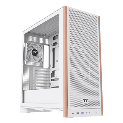 S370 WS Mesh Mid Tower Case Wood Edition Snow