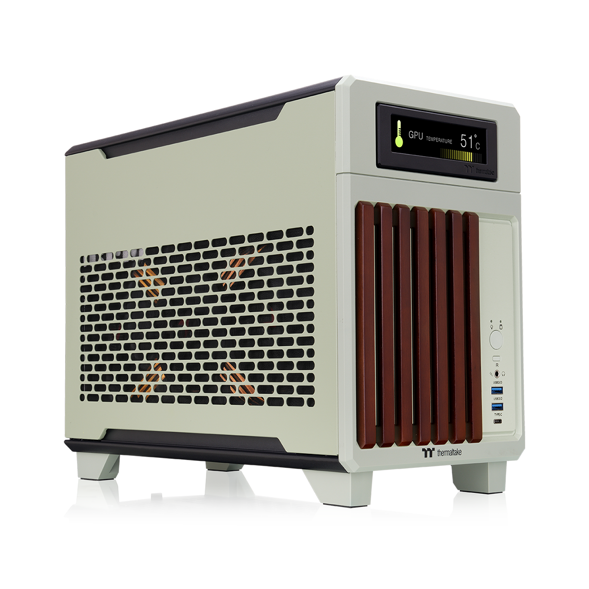 TR100 WS Matcha Green Mini Tower Chassis