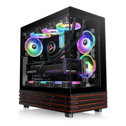 View 270 Plus WS ARGB Mid Tower Chassis Black Wood Edition