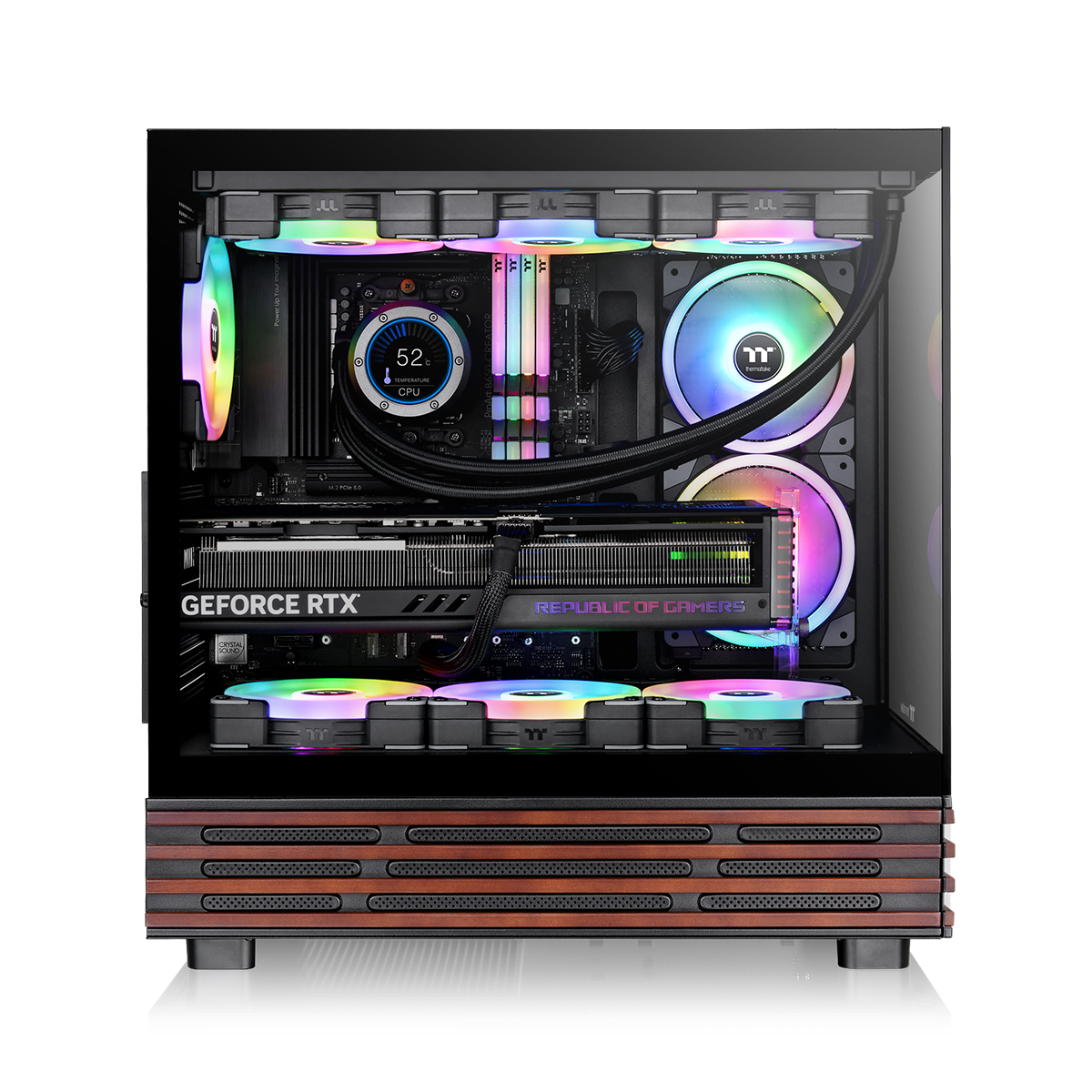 View 270 Plus WS ARGB Mid Tower Chassis Black Wood Edition