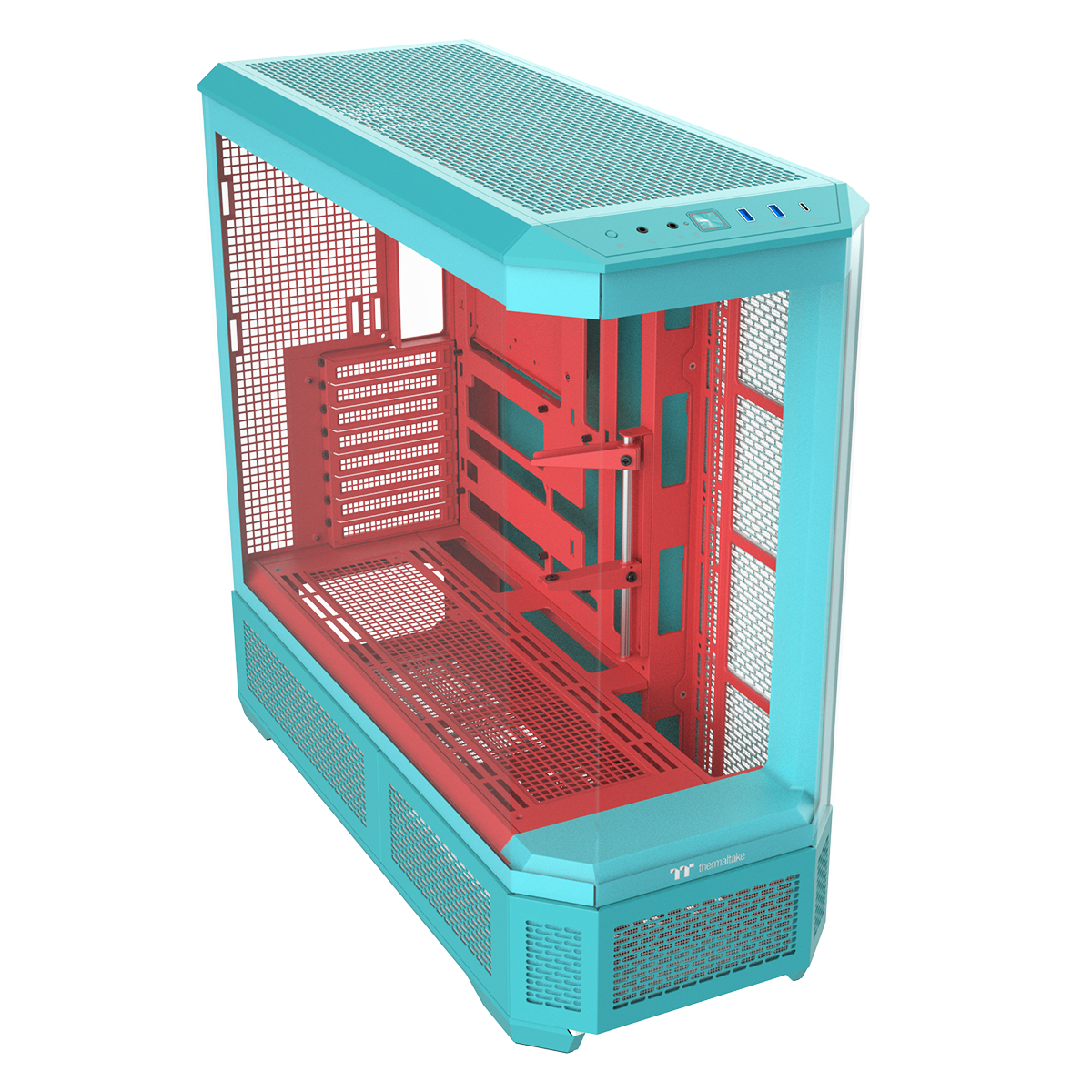 View 600 TG Mint Strawberry Full Tower Chassis
