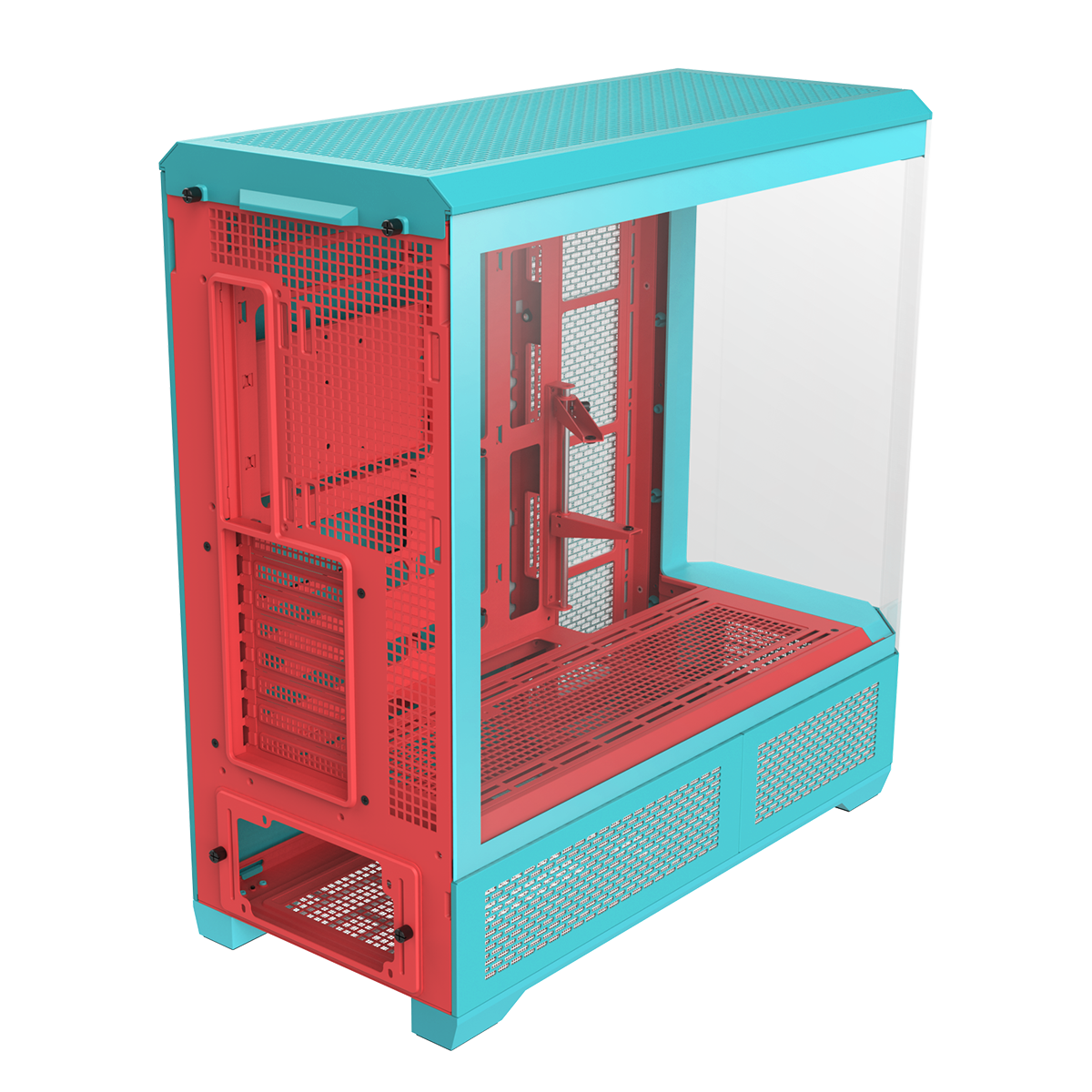 View 600 TG Mint Strawberry Full Tower Chassis