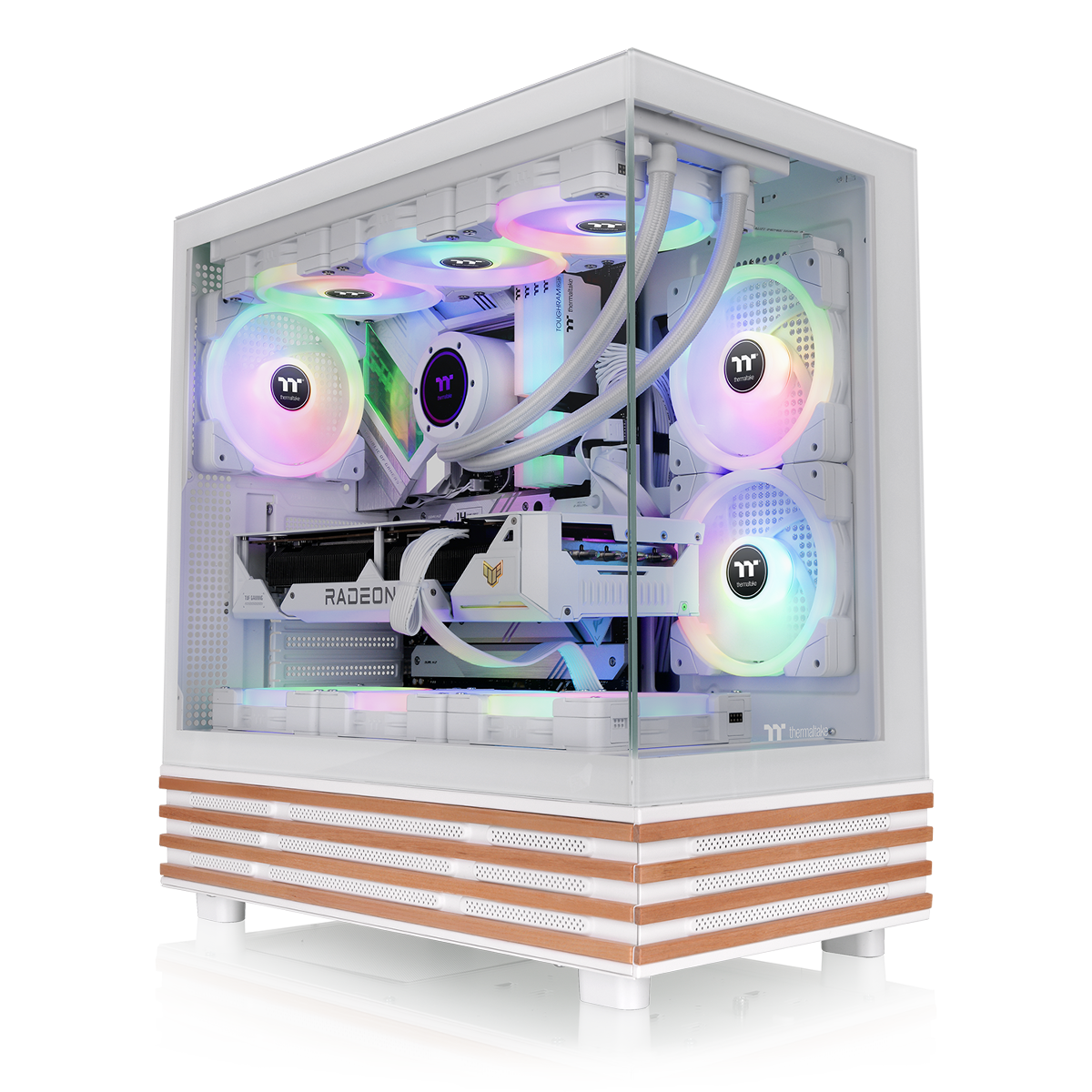 View 270 Plus WS ARGB Mid Tower Case Snow Wood Edition