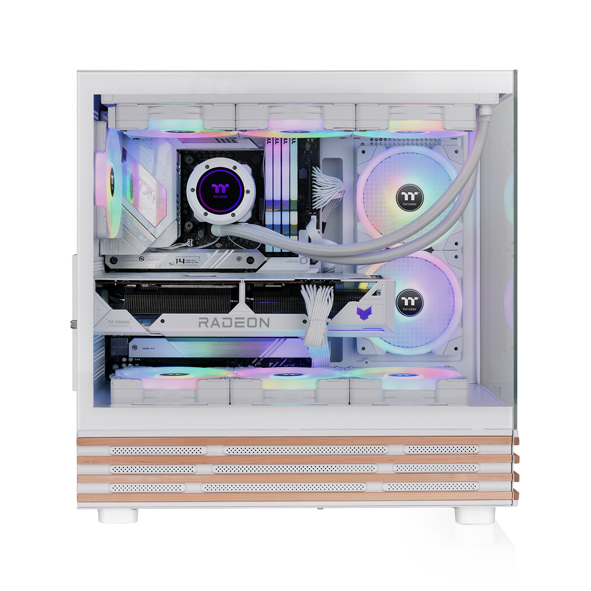 View 270 Plus WS ARGB Mid Tower Case Snow Wood Edition