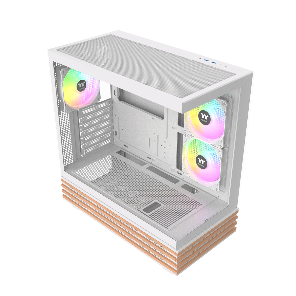 View 270 Plus WS ARGB Mid Tower Case Snow Wood Edition