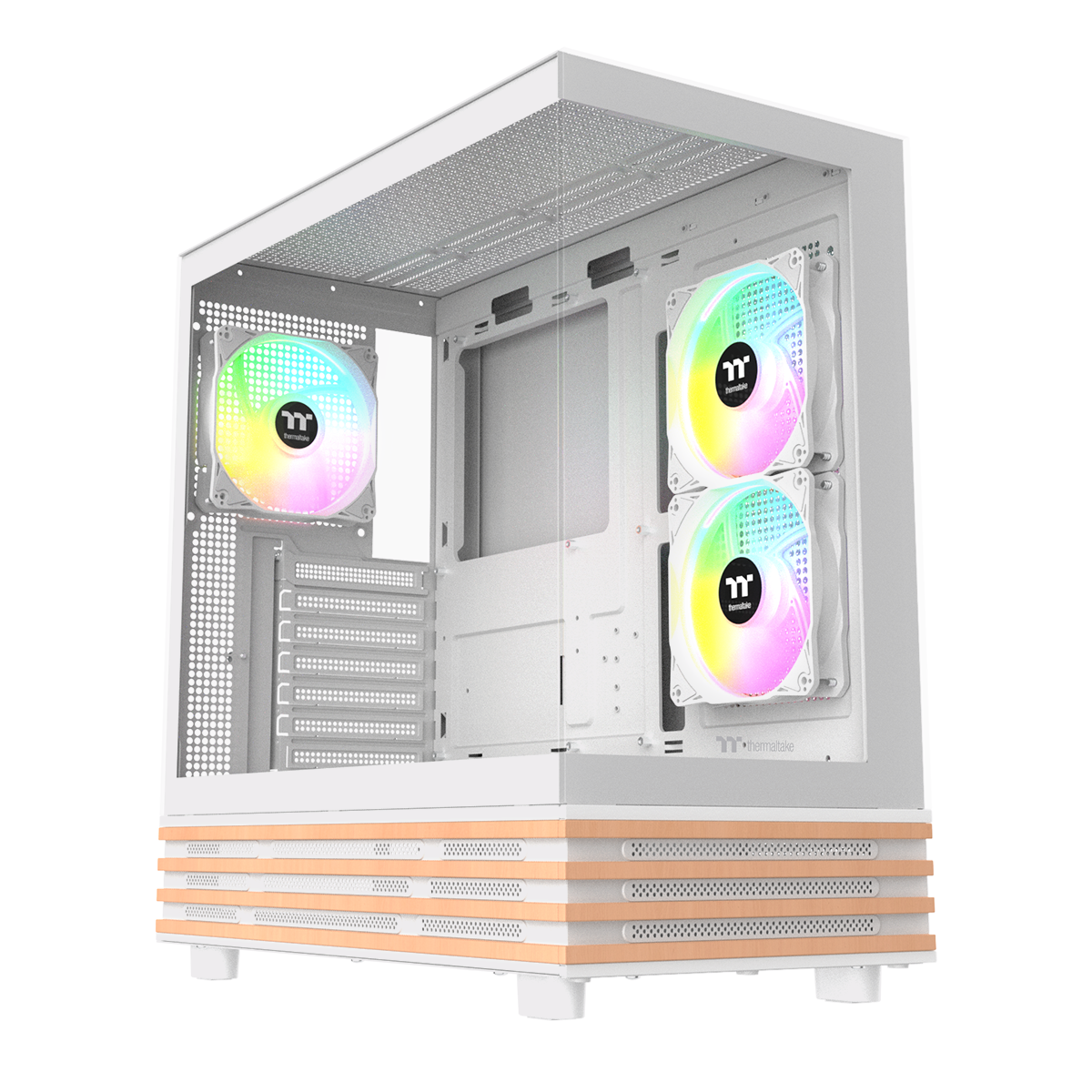 View 270 Plus WS ARGB Mid Tower Case Snow Wood Edition