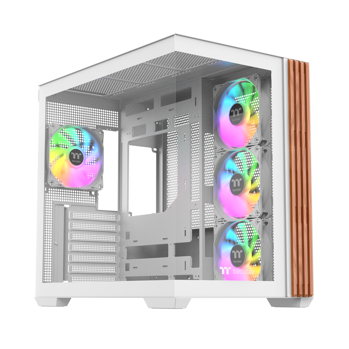 View 380 WS ARGB Mid Tower Case Snow Wood Edition