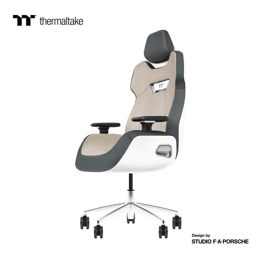 ARGENT E700 Real Leather Gaming Chair (Glacier White with Slate Gray) Design by Studio F. A. Porsche