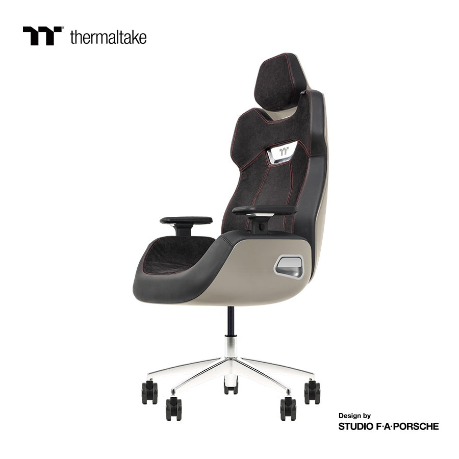 ARGENT E700 Real Leather Gaming Chair (Ice Grey with Alcantara Black) Design by Studio F. A. Porsche