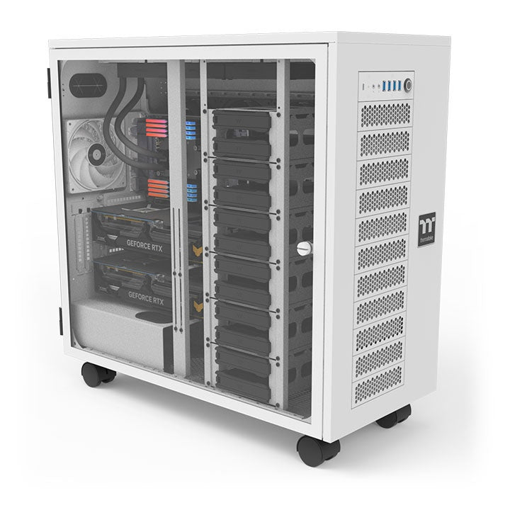 Thermaltake AX700 Tempered Glass XL-ATX Super Tower Case Snow Edition