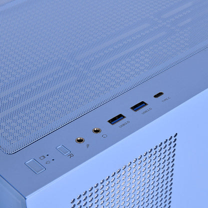 View 270 Plus TG ARGB Hydrangea Blue Mid Tower Chassis