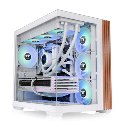 View 380 WS ARGB Mid Tower Case Snow Wood Edition