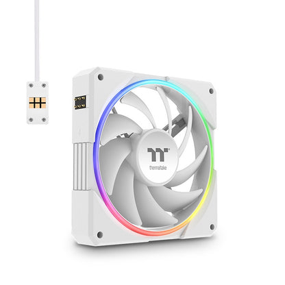 TS120 EX RGB Magnetic Quick Connect PWM Fan White Edition - 3 Fan Pack
