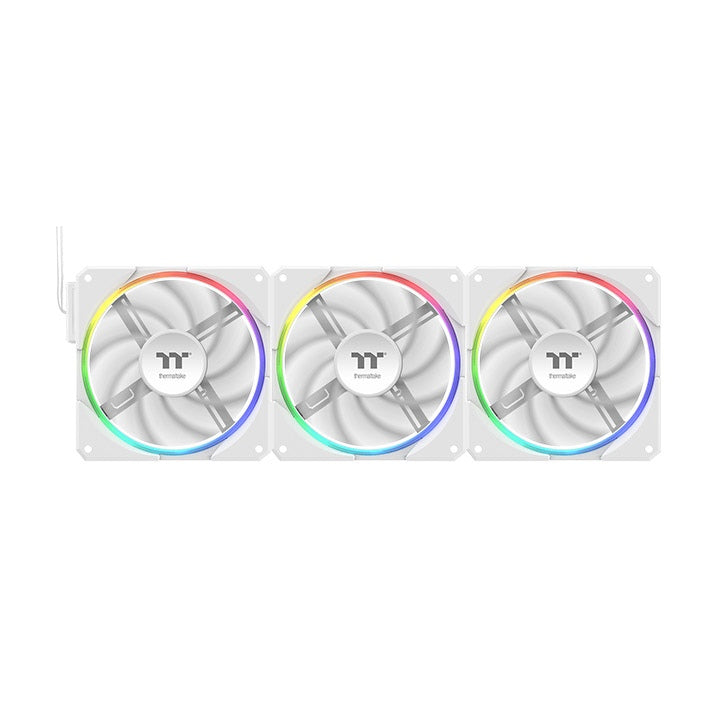 TS120 EX RGB Magnetic Quick Connect PWM Fan White Edition - 3 Fan Pack