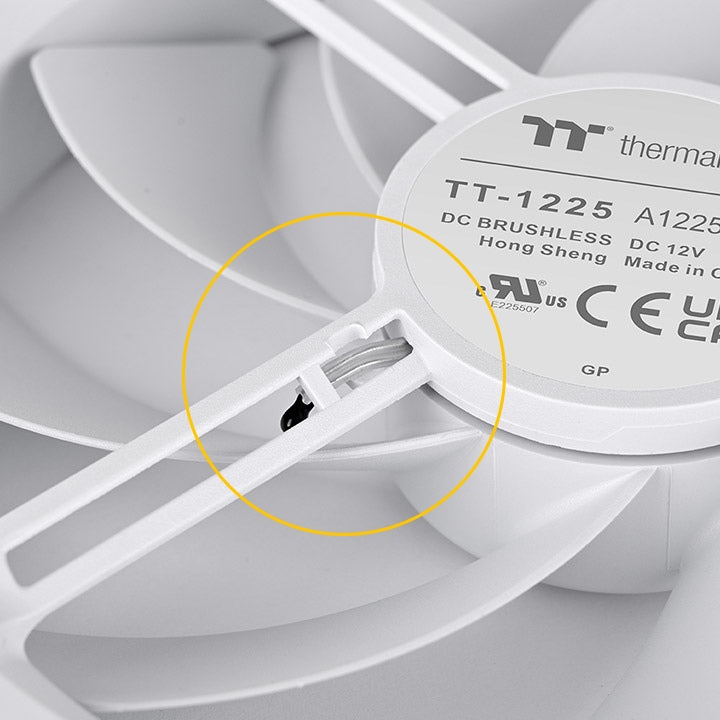 TS120 EX RGB Magnetic Quick Connect PWM Fan White Edition - 3 Fan Pack