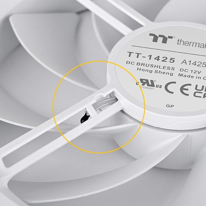 TS140 EX RGB Magnetic Quick Connect PWM Fan White Edition - 3 Fan Pack