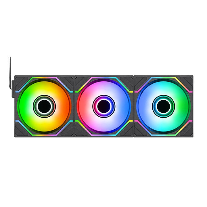 SWAFAN 120 EX INFINITY ARGB Sync PC Cooling Fan - Black Edition (3-Fan Pack)