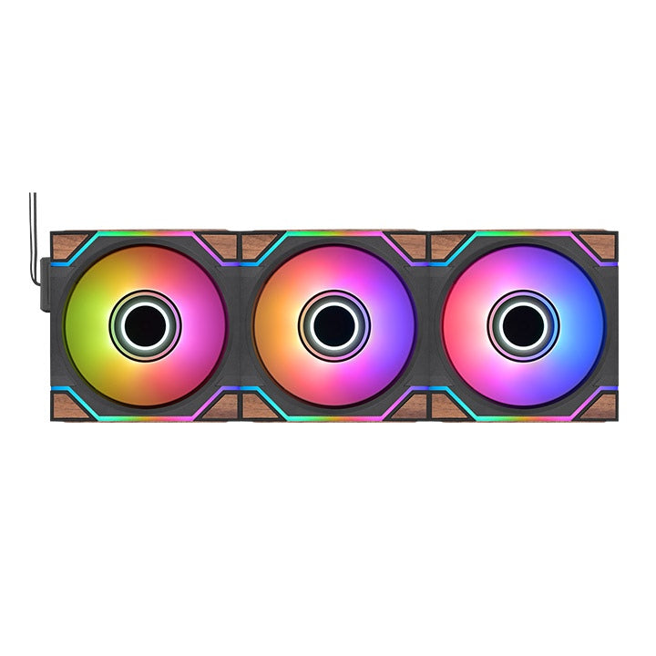 SWAFAN 120 EX INFINITY ARGB Sync PC Cooling Fan Wood Edition (3-Fan Pack)