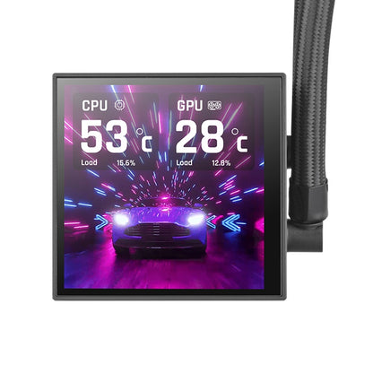LB360 Ultra ARGB Customizable 3.95" LCD Display AIO Liquid CPU Cooler Black Edition