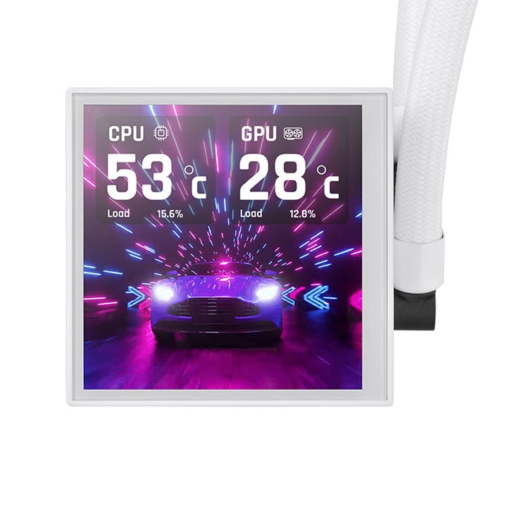 LB360 Ultra ARGB Customizable 3.95" LCD Display AIO Liquid CPU Cooler Snow Edition