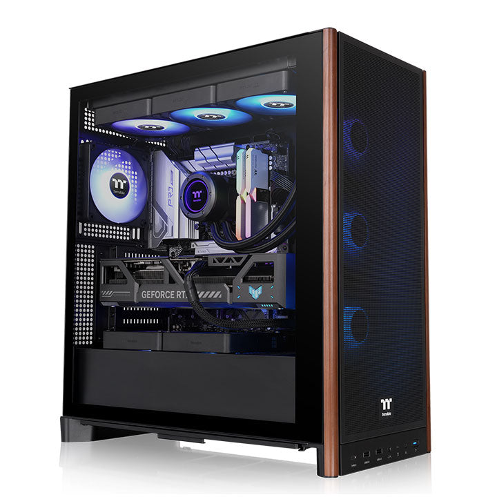Thermaltake S370 WS Mesh Mid Tower Case Wood Edition Black