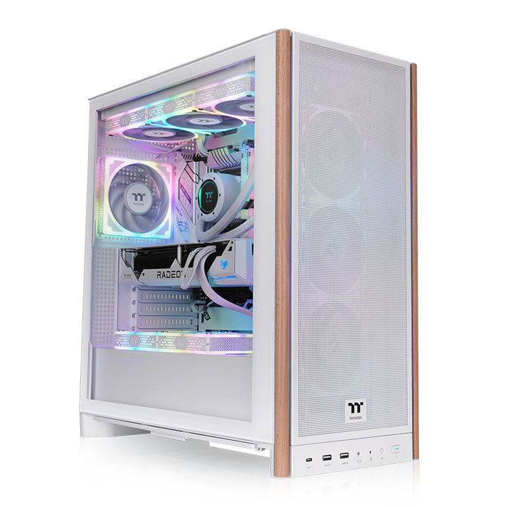 S370 WS Mesh Mid Tower Case Wood Edition Snow