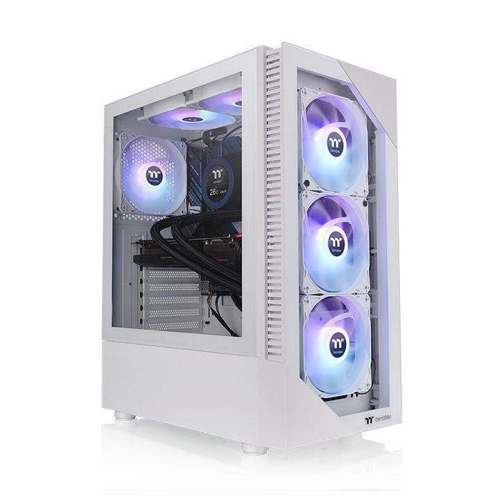 View 200 TG ARGB Snow Mid Tower Chassis – Thermaltake Australia