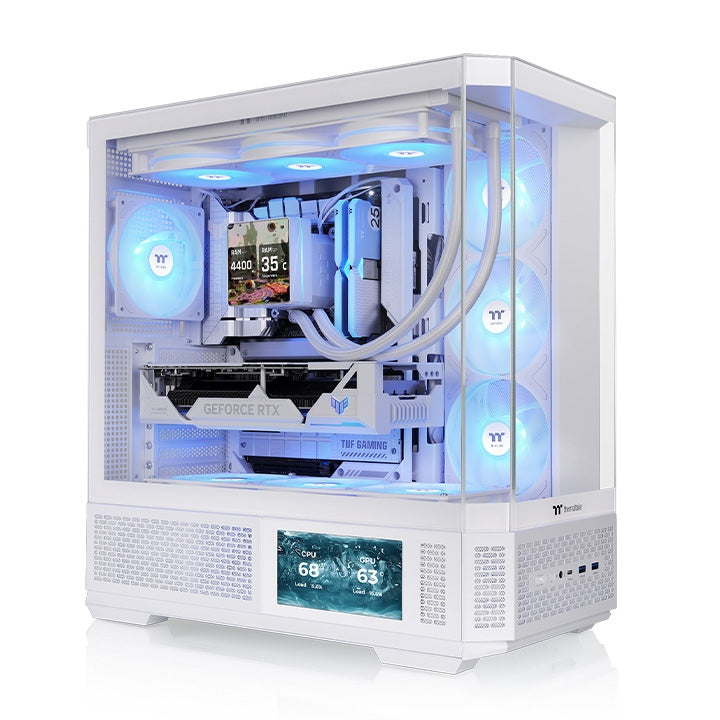 View 370 TG ARGB Mid Tower Chassis - Snow Edition