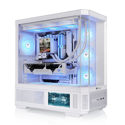 View 370 TG ARGB Mid Tower Chassis - Snow Edition