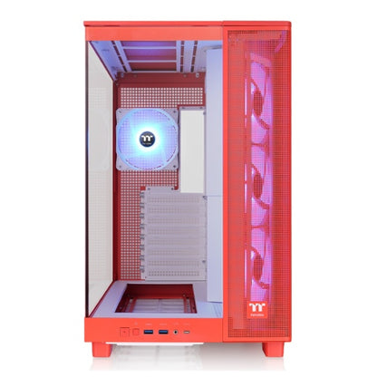 View 380 XL Tempered Glass ARGB Mid Tower Case Flaming Orange Edition