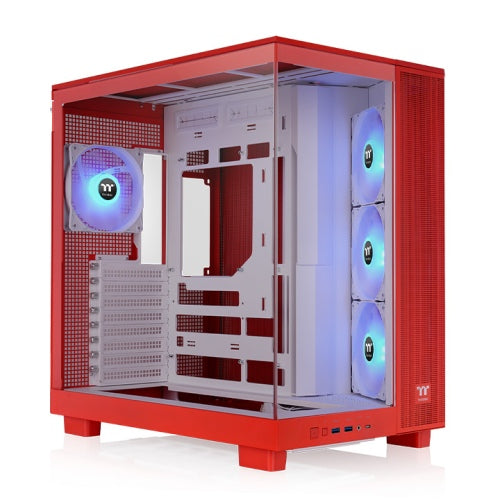 View 380 XL Tempered Glass ARGB Mid Tower Case Flaming Orange Edition