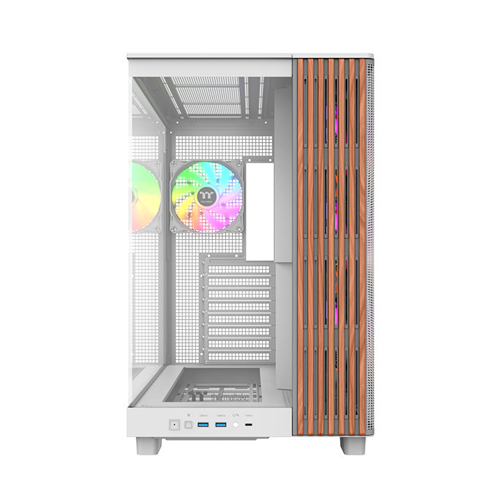 View 380 XL WS ARGB Snow Mid Tower Chassis Wood Edition